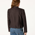 BLAZER RAYA DIPLOMATICA PLIEGUE MARRON