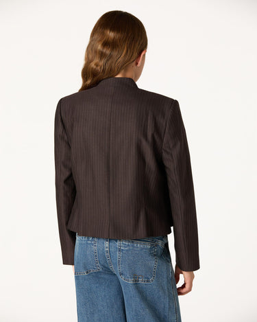 BLAZER RAYA DIPLOMATICA PLIEGUE MARRON