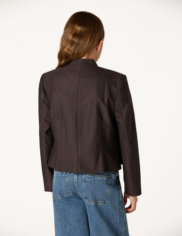 BLAZER RAYA DIPLOMATICA PLIEGUE MARRON