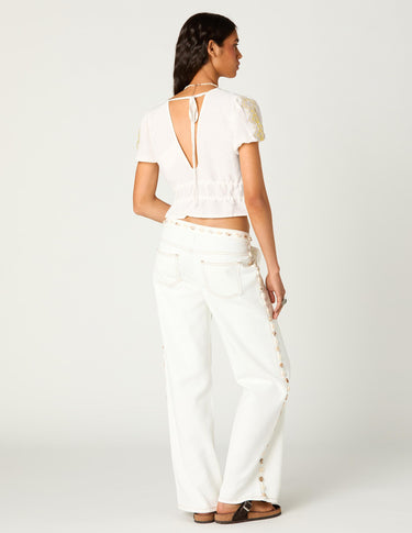 EMBROIDERED BOWS SHIRT