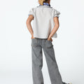 GRAY CROSSED POCKET TROUSERS
