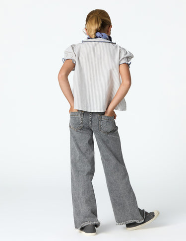 GRAY CROSSED POCKET TROUSERS