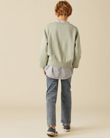 LIGHT GREY KNITTED SWEATER