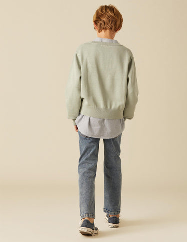 LIGHT GREY KNITTED SWEATER