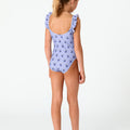RUFFLED BUTI BLUE SWIMSUIT