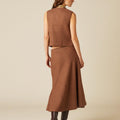 SMALL CHECK BROWN WAISTCOAT