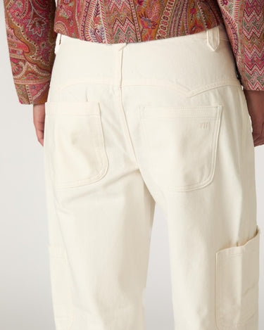 ECRU TWILL CHINO TROUSERS