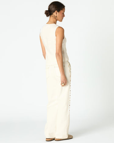 EMBROIDERED LINEN SHIRT ECRU