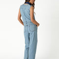 BLUE DENIM JUMPSUIT