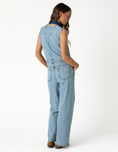 BLUE DENIM JUMPSUIT