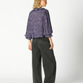CAMISA VOLANTE JARETAS NIGHT GARDEN PLUM