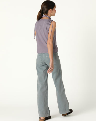 EMBROIDERED "nn" PEBBLE TROUSERS