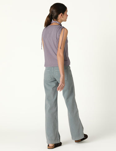 EMBROIDERED "nn" PEBBLE TROUSERS