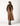 EMBROIDERED VELVET DJELLABA BROWN