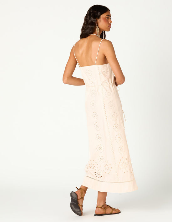 EMBROIDERED LASER-CUT DRESS