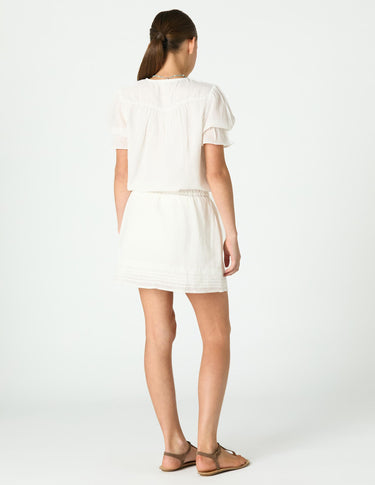 PUFF SLEEVE DRESS WHITE