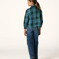 BLUE CHECK EMBROIDERED SHIRT