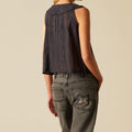 EMBROIDERED BUTTERFLY GRAY PANTS
