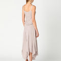 LIGHT GRAY PLEATED STRAP TOP