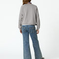 KNIT CARDIGAN WITH BUTTONS IRON GREY