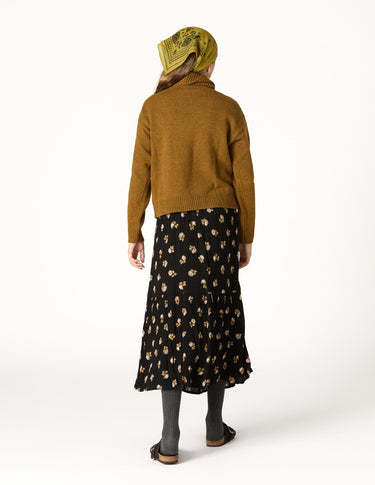 FALDA VOLANTE ANTHRACITE FLOWER