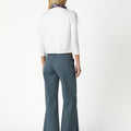 EMBROIDERED "nn" PEBBLE TROUSERS