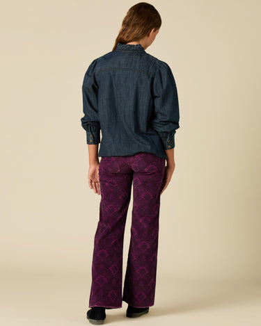 MORAE CORDUROY PRINT TROUSERS