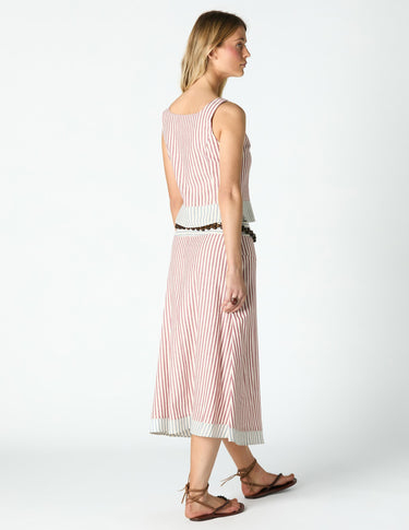 CONTRAST STRIPED SKIRT
