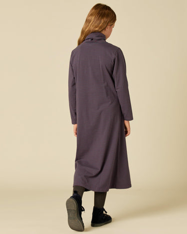 STRIPED ROLL NECK DRESS