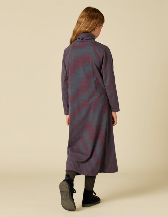 VESTIDO CUELLO VUELTO RAYAS