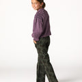 FLORAL CORDUROY TROUSERS GREEN