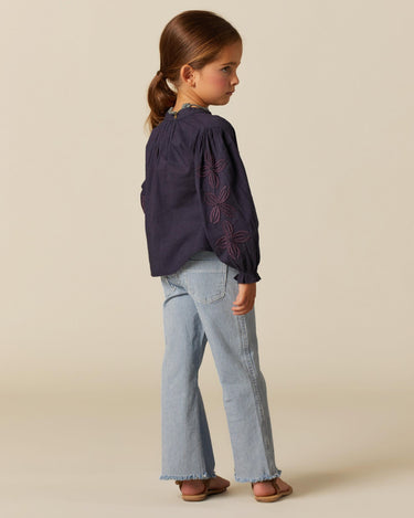 PANTALÓN BOLSILLOS VAQUERO RAYA AZUL