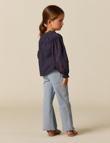 PANTALÓN BOLSILLOS VAQUERO RAYA AZUL