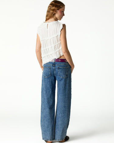 DENIM BLUE MOTHER-OF-PEARL BUTTONS