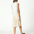 WHITE DRAWSTRING TOP