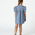 DITSY PRINT DRESS BLUE