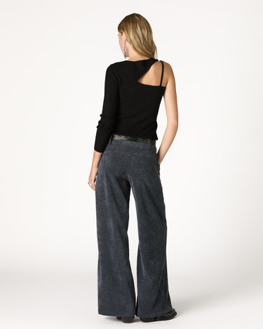 BLACK ASYMMETRICAL TOP