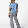 Gray denim pocket trousers