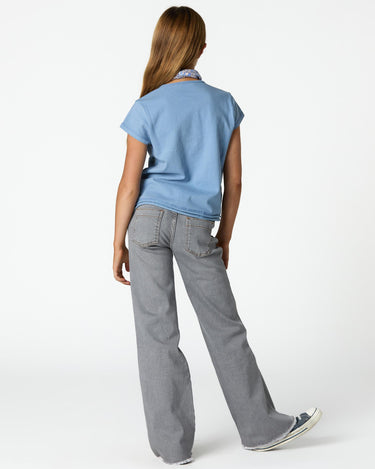 Gray denim pocket trousers