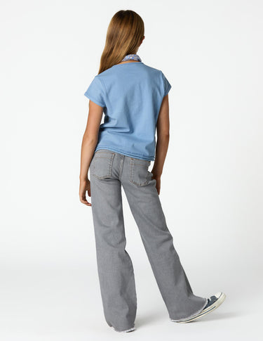Gray denim pocket trousers