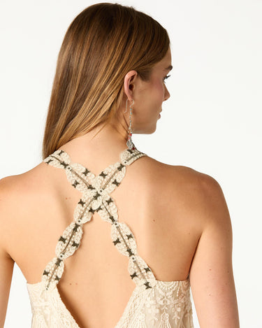 VINTAGE EMBROIDERED ECRU TOP