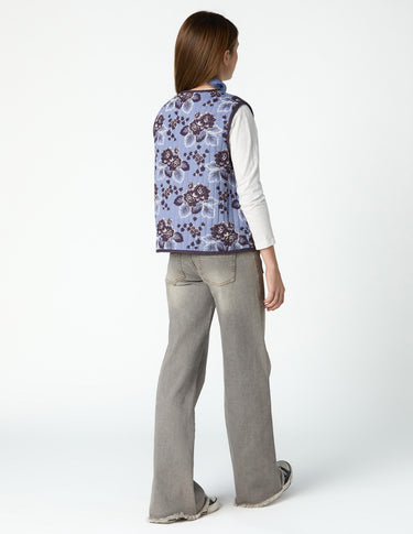 VINTAGE ANILINE BLUE PRINT VEST