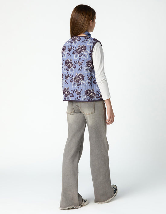 VINTAGE ANILINE BLUE PRINT VEST