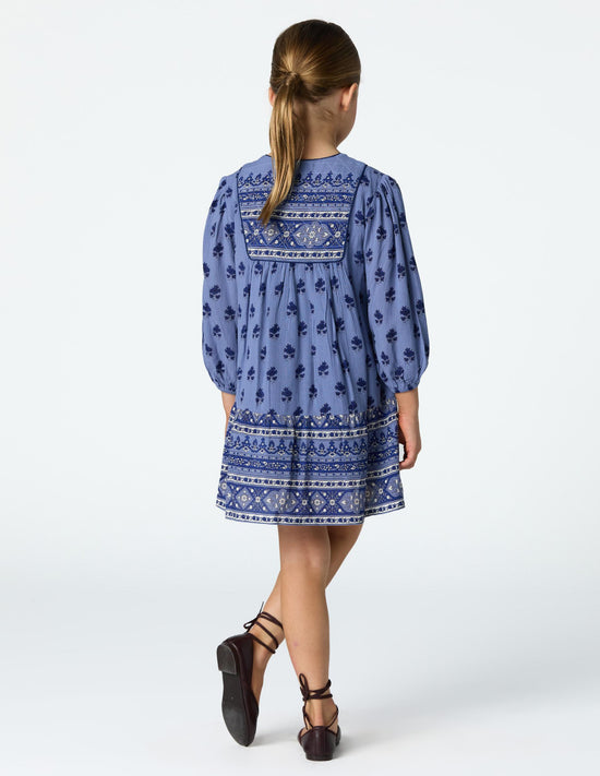 DRESS PRINT BUTI BLUE