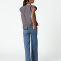 BLUE TROUSERS WITH POCKET DETAIL