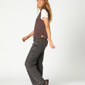 ROUND NECK VEST CHOCOLATE