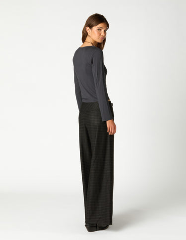 PANTALON CUADRO TRABILLA NEGRO