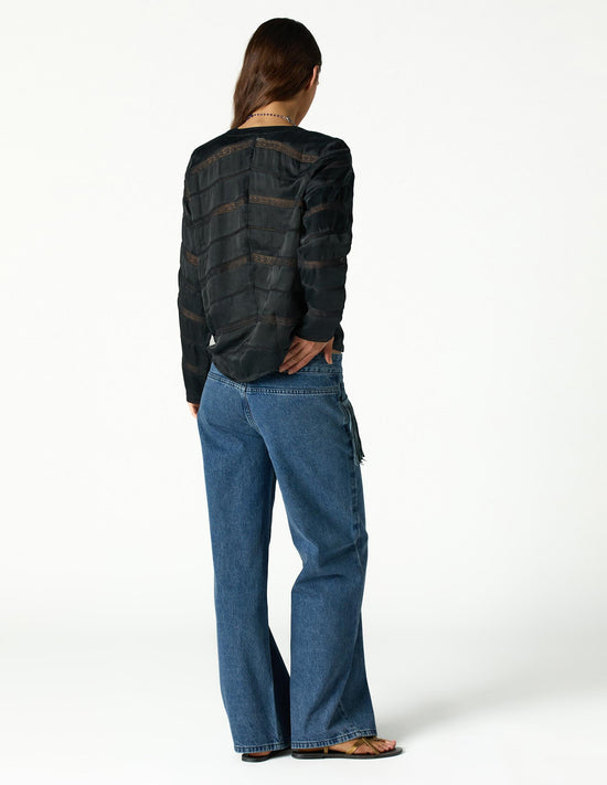 PANTALON FLECOS DENIM AZUL