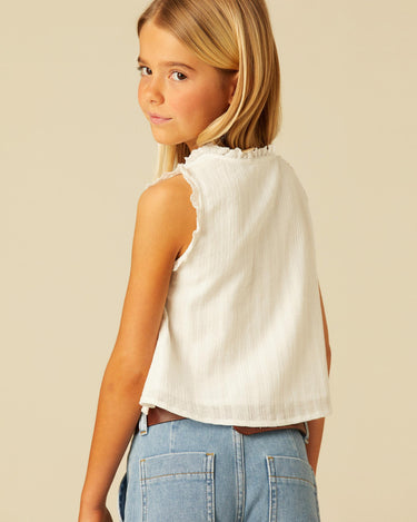 WHITE WRAP SHIRT