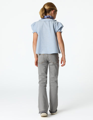 GRAY FLARE JEANS